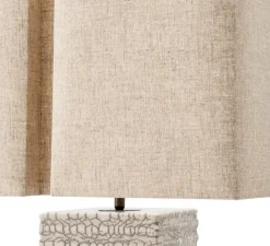 Lampadaire*Eichholtz Lampadaire, Division, , L60cm, H165cm - céramique raku, blanc craquelé