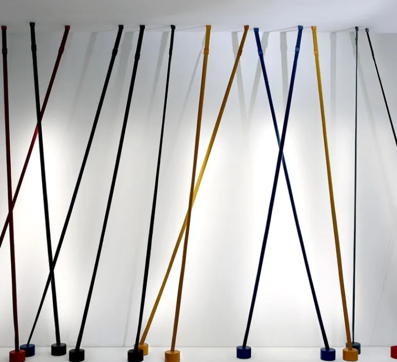 Lampadaire*Martinelli Luce Lampadaire, Elastica, , IP40, LED, dim, 2700K, 2662 lm, L3,5cm, H300cm - bleu