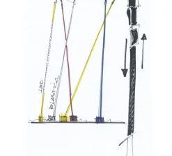 Lampadaire*Martinelli Luce Lampadaire, Elastica, , IP40, LED, dim, 2700K, 2662 lm, L3,5cm, H300cm - bleu