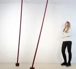 Lampadaire*Martinelli Luce Lampadaire, Elastica, , IP40, LED, dim, 2700K, 2662 lm, L3,5cm, H300cm - rouge