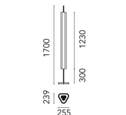 Lampadaire, Emi, blanc, LED, dim, 3000K, 3309 lm, L25,5cm, H170cm - Flos