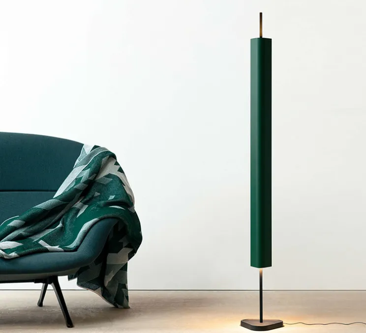 Lampadaire, Emi, vert foncé, LED, dim, 3000K, 3309 lm, L25,5cm, H170cm - Flos