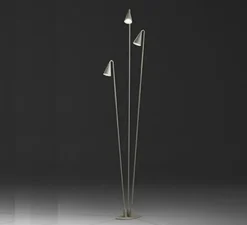 Lampadaire*Vibia Lampadaire extérieur,Brisa, laqué oxydé mat, IP65,LED, 2700K, 598lm, Ø22cm, H99.5cm - kaki