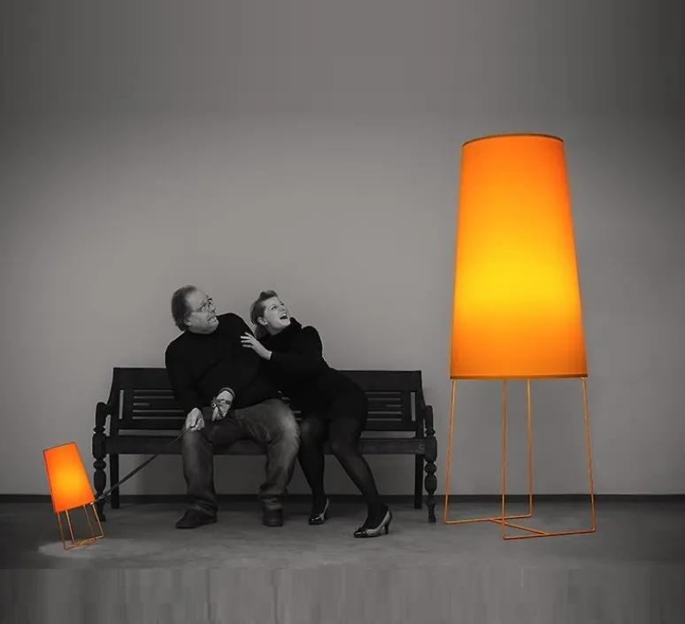 Lampadaire*Fraumaier Lampadaire, Fatsophie, , DIM, H198cm - orange