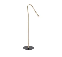Lampadaire*Contardi Lampadaire, Flexiled, , LED, dim, 2700K, 800 lm, Ø37cm, H203cm - cuir ivoire