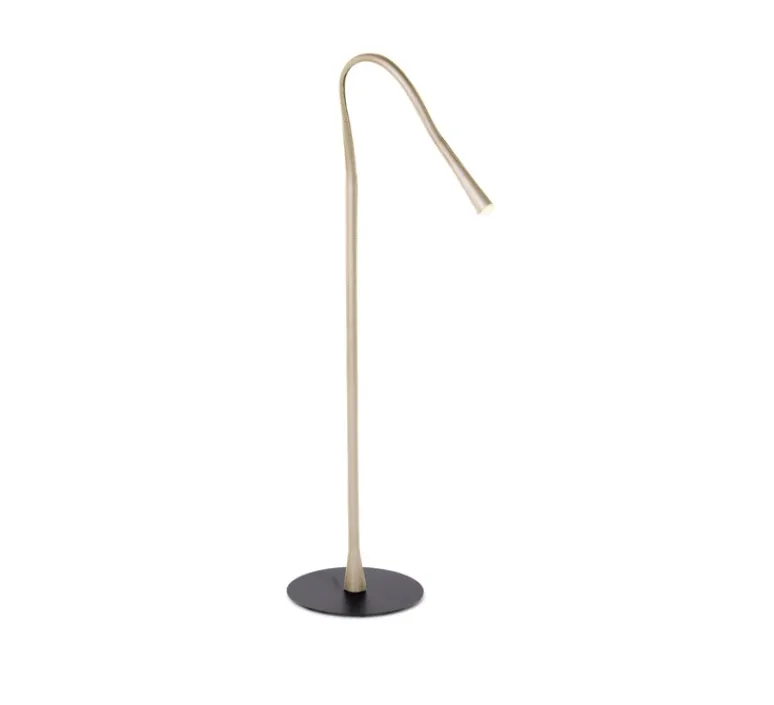 Lampadaire*Contardi Lampadaire, Flexiled, , LED, dim, 2700K, 800 lm, Ø37cm, H203cm - cuir ivoire