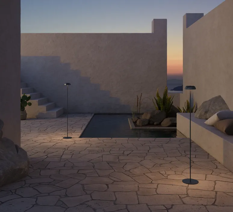 Lampadaire*Axolight Lampadaire, Float, , IP55, LED, 2700K, 200lm, Ø13,5cm, H117,7cm - noir