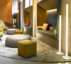 Lampadaire*Slide Lampadaire, Flux , , LED, 3000k, Ø24cm, H154cm - blanc