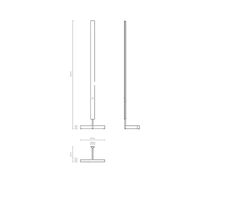 Lampadaire*Anour Lampadaire, F-Model, , LED, dim, 2700K, 2050 lm, L37cm, H164cm - blanc