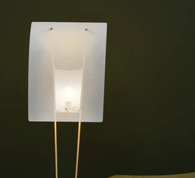 Lampadaire, G30, blanc, dimmable, Ø43cm, H155cm - Sammode