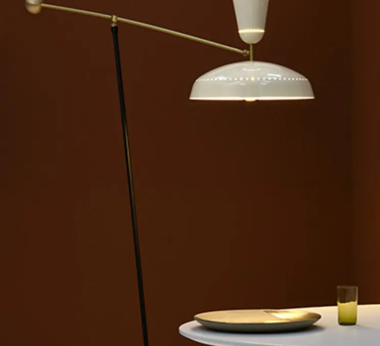 Lampadaire, G1 Guariche Large, craie, L115cm, H175cm - Sammode