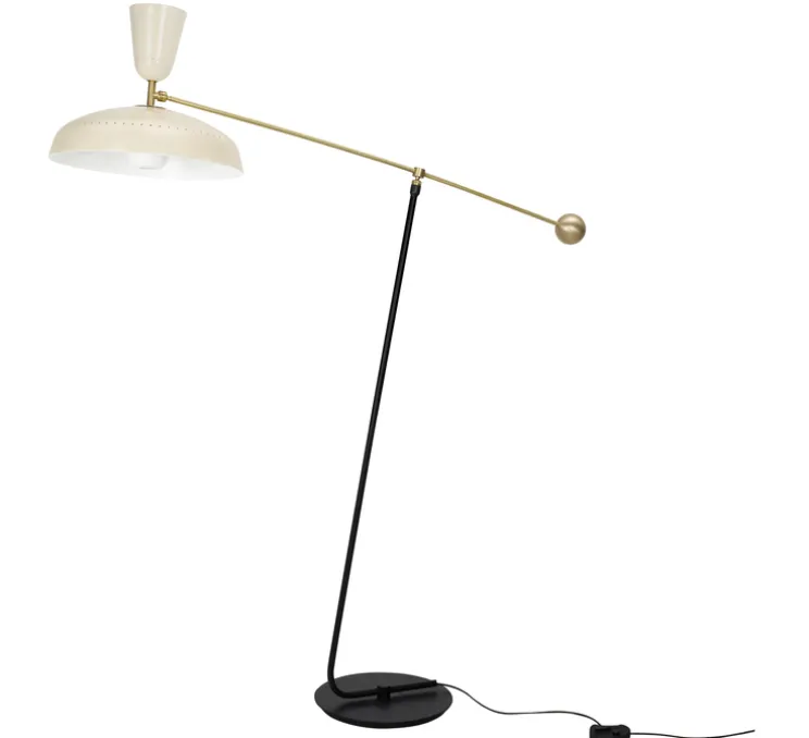 Lampadaire, G1 Guariche Small, craie, L115cm, H120cm - Sammode