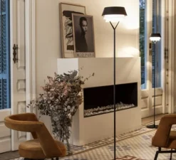 Lampadaire, Gala, noir, Ø28cm, H166cm - Carpyen