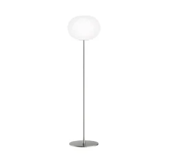 Lampadaire*Flos Lampadaire, Glo-Ball Floor 3, , Ø45cm, H180cm - blanc et argent