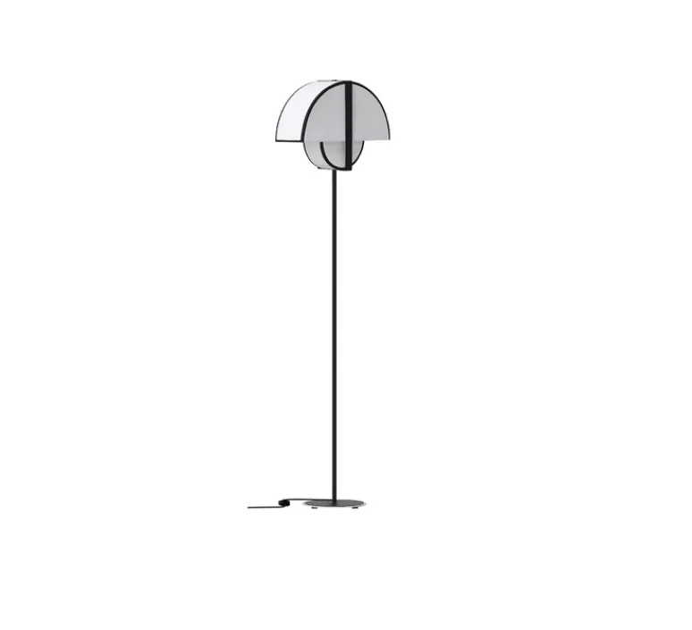 Lampadaire*DesignHeure Lampadaire, Grand Arto, , L40cm, H156cm - Blanc bordures noires