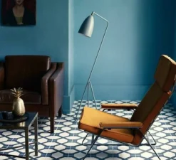 Lampadaire, Grasshopper, bleu gris, H125,3cm, Ø43,5cm - Gubi