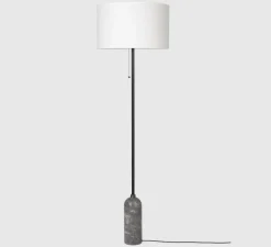 Lampadaire*Gubi Lampadaire, Gravity, , blanc, Ø50cm, H169cm - gris marbre