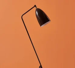 Lampadaire, Gräshoppa, bois, marron, L39cm, H132cm - Gubi