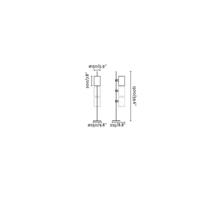 Lampadaire*Faro Lampadaire, Guadalupe, , L25cm, H150cm - beige