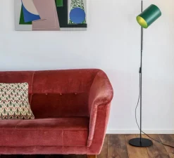 Lampadaire, Guadalupe, vert, L25cm, H150cm - Faro