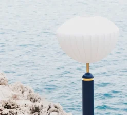 Lampadaire, Guimauve, bleu nuit, abat-jour apple, Ø50cm, H170cm - Cosin