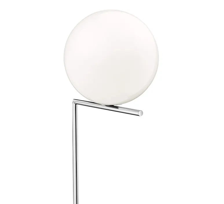 Lampadaire*Flos Lampadaire, IC Lights Floor 1, , Ø27,5cm, H135cm - opalin et chrome