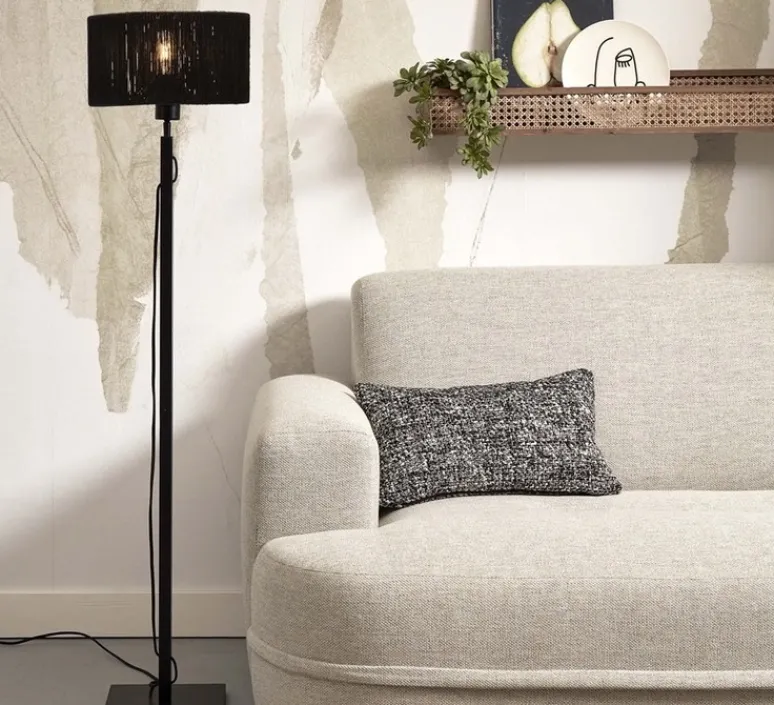 Lampadaire*Good&Mojo Lampadaire, Iguazu, , Ø30cm, H125cm - noir