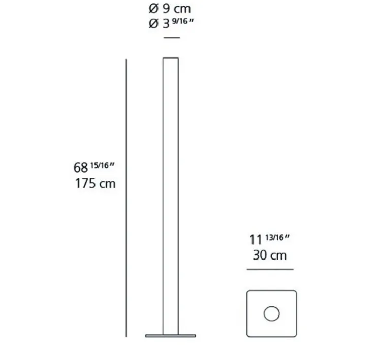 Lampadaire, Ilio, blanc, LED, 2700K, 3332lm, dimmable, Ø30cm, H175cm - Artemide