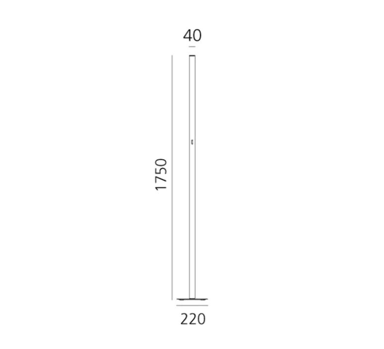 Lampadaire*Artemide Lampadaire, Ilio Mini, , LED, 2700K, 2500lm, Ø22cm, H175cm - noir