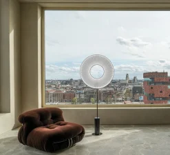 Lampadaire*Dix heures dix Lampadaire, Iris Totem 60, , LED, dim, 2700K, 5250 lm, L60cm, H170,4cm - Marbre noir