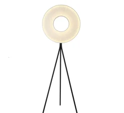 Lampadaire*Dix heures dix Lampadaire, Iris Tripod 60, blanc & noir, LED, dim, 2700K, 5250 lm, L169,5cm, H53,4cm - blanc & noir