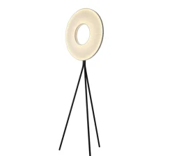 Lampadaire*Dix heures dix Lampadaire, Iris Tripod 60, blanc & noir, LED, dim, 2700K, 5250 lm, L169,5cm, H53,4cm - blanc & noir