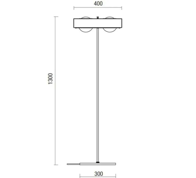 Lampadaire*Bert frank Lampadaire, Kernel, , LED, L40cm, H130cm - blanc