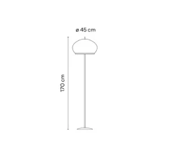 Lampadaire, Knit, 7485, beige, LED, dim, 2700K, 4782 lm, Ø45cm, H170cm - Vibia