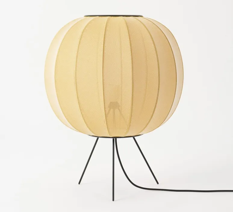 Lampadaire*Made by Hand Lampadaire, Knit Wit, floor low, , lever de soleil, Ø45cm, H46cm - jaune