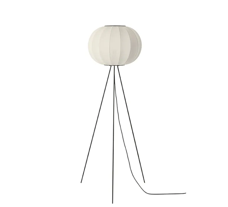 Lampadaire*Made by Hand Lampadaire, Knit Wit, floor high, , Ø60cm, H175cm - blanc perle