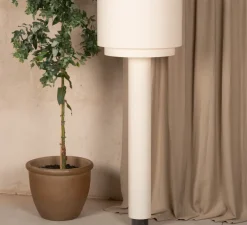 Lampadaire, Kolumno, Marbre noir, câble noir, Ø60cm, H176cm - Simone & Marcel