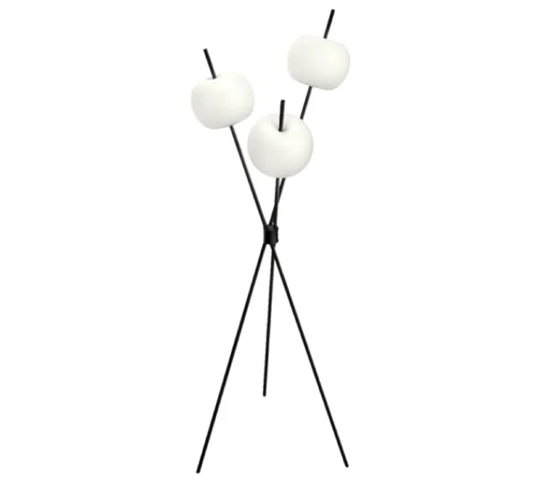 Lampadaire*KDLN Lampadaire, Kushi, , LED, Ø56cm, H140cm - blanc, noir
