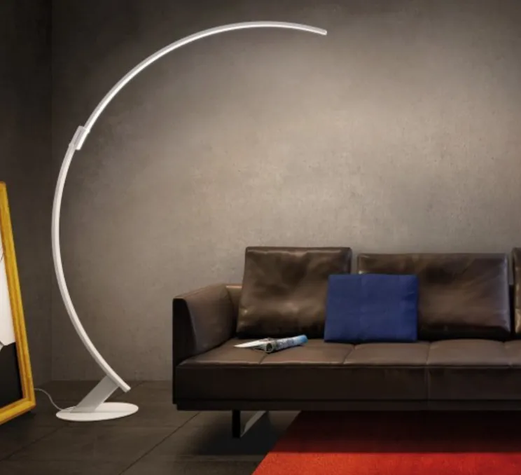 Lampadaire, Kyudo, blanc, LED, 2700k, 4200lm, L42cm, H212cm - KDLN