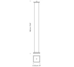 lampadaire, La Bella Durmienta, multicolore, LED, 2700K, 724 lm, Ø23cm, H180cm - Santa & Cole