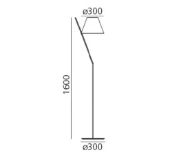 Lampadaire*Artemide Lampadaire, La petite Floor, , 2700K, 676lm, Ø30cm, H160cm - noir