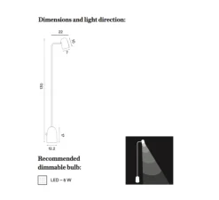 Lampadaire, Lampadaire Buddy, gris, L12,2cm, H130cm - Northern