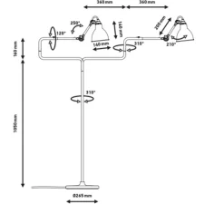 Lampadaire*DCW éditions Paris Lampadaire, Lampe Gras 411, noir, H120cm - Dcw éditions noir satiné