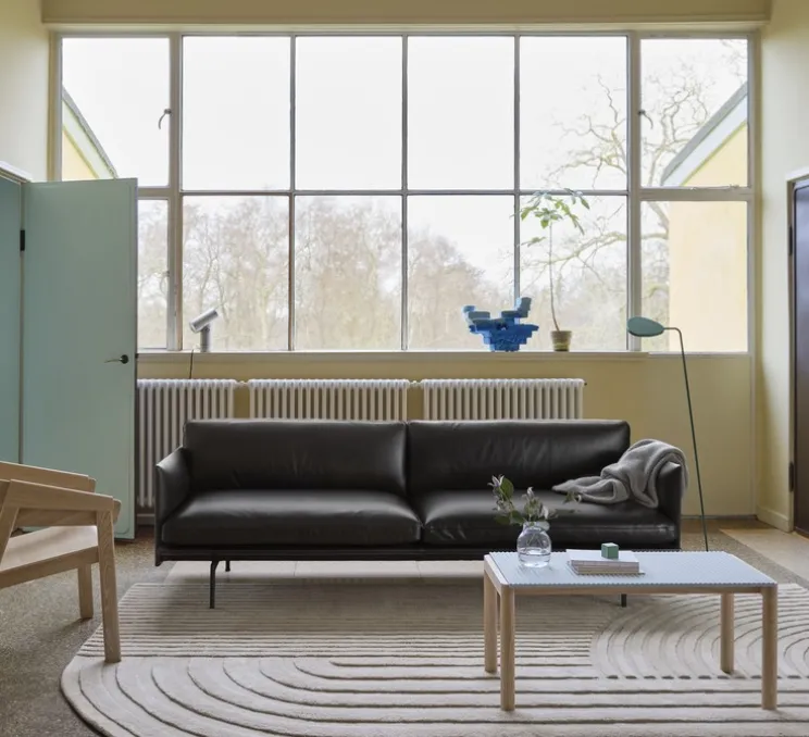 Lampadaire, Leaf , vert foncé, LED, 3000K, 370lm, L22cm, H119cm - Muuto