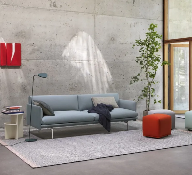 Lampadaire, Leaf , vert foncé, LED, 3000K, 370lm, L22cm, H119cm - Muuto