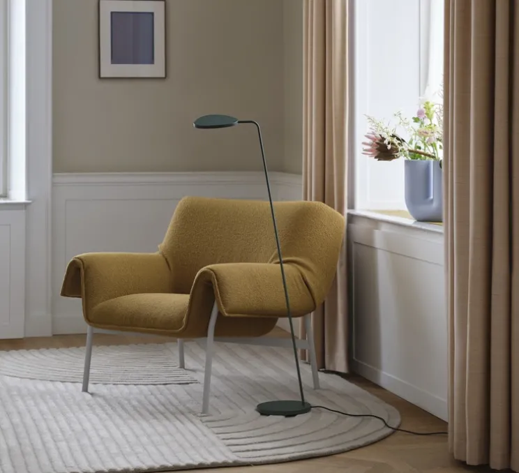 Lampadaire, Leaf , vert foncé, LED, 3000K, 370lm, L22cm, H119cm - Muuto