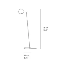 Lampadaire, Leaf , vert foncé, LED, 3000K, 370lm, L22cm, H119cm - Muuto