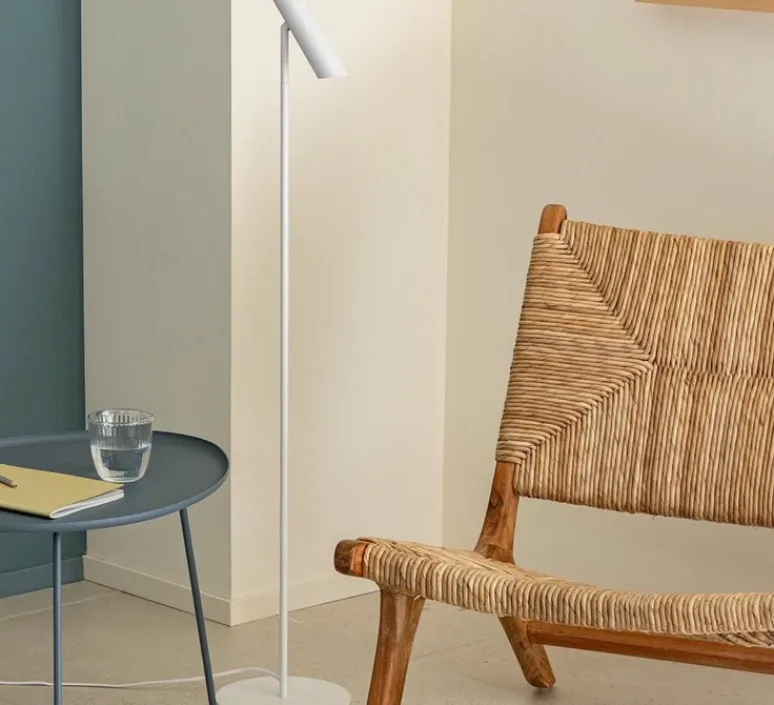 Lampadaire*Faro Lampadaire, Leo, , LED, 2700K, 299 lm, Ø20cm, H115,5cm - blanc