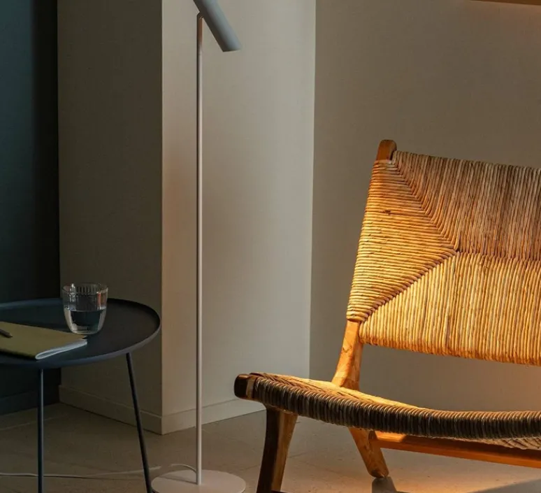 Lampadaire*Faro Lampadaire, Leo, , LED, 2700K, 299 lm, Ø20cm, H115,5cm - blanc