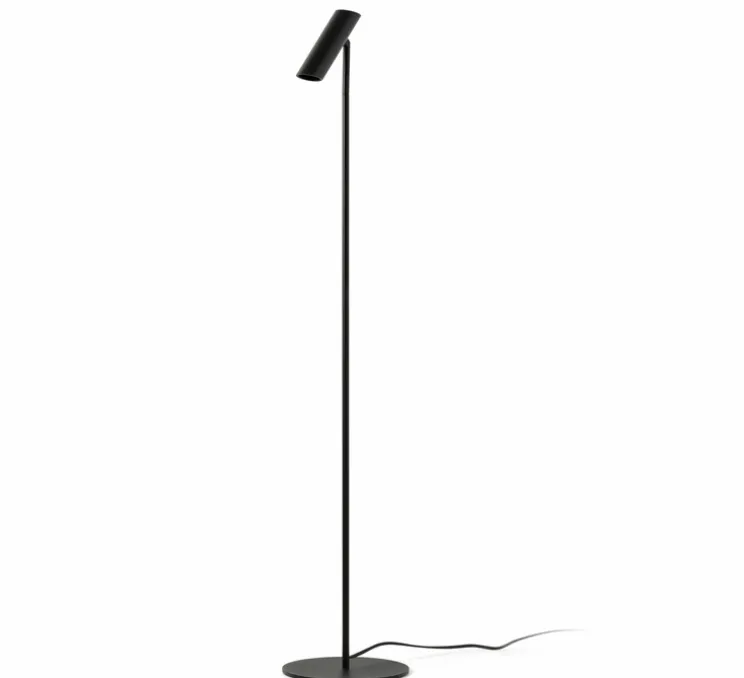 Lampadaire, Leo, noir, LED, 2700K, 299 lm, Ø20cm, H115,5cm - Faro